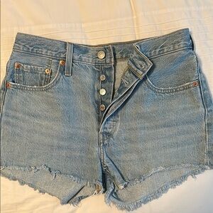 Levi's Blue Jean Shorts High-Waisted Vintage Style